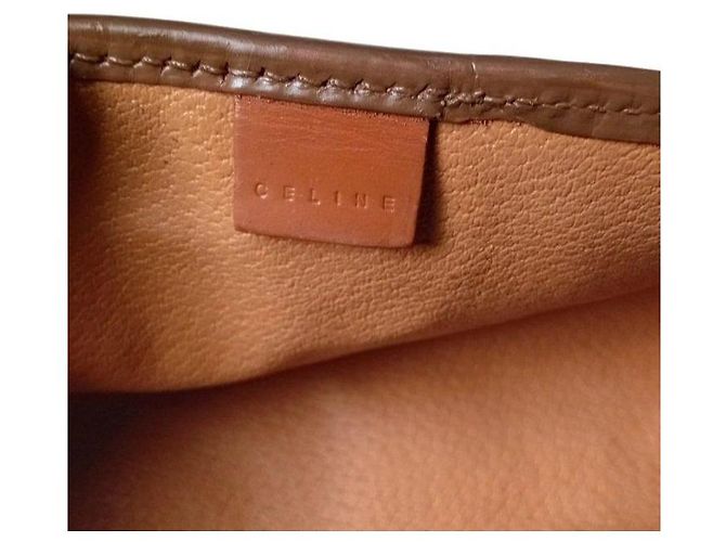 Céline Celine Macadam Canvas Shoulder Bag Brown - view 3