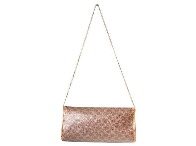 Céline Celine Macadam Canvas Shoulder Bag Brown - view 8