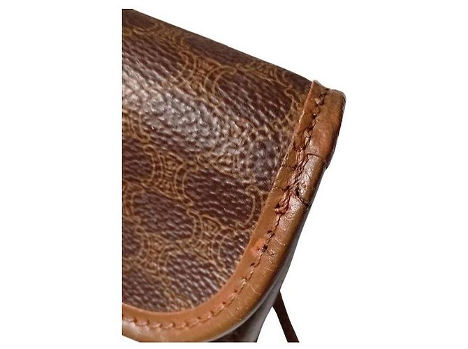 Céline Celine Macadam Canvas Shoulder Bag Brown - view 9