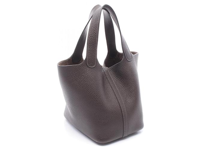 Hermès Borsa Hermes Picotin Lock PM Ebene Marrone Damier ebene - vista 2