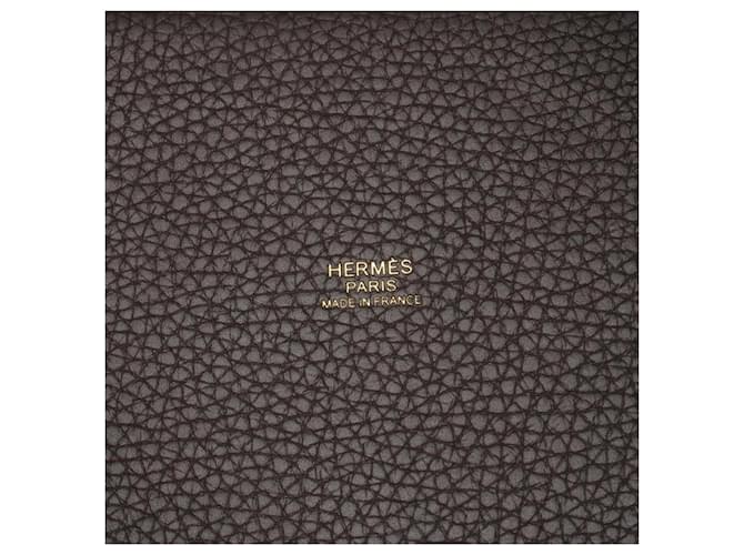 Hermès Borsa Hermes Picotin Lock PM Ebene Marrone Damier ebene - vista 4