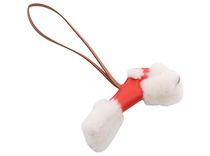 Charm Buddy Hermès Capucines Marrone Bianco Rosso - vista 2