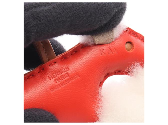 Charm Buddy Hermès Capucines Marrone Bianco Rosso - vista 3