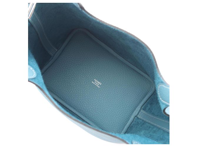 Hermès Borsa Hermes Picotin Lock PM New Blue Jean - vista 3