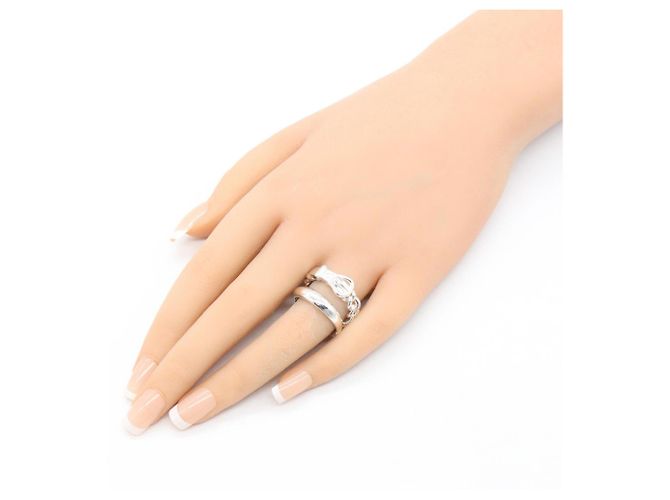 Hermès Hermes HERMES Boucles Sellier Inflexible Ring Silber - Ansicht 8