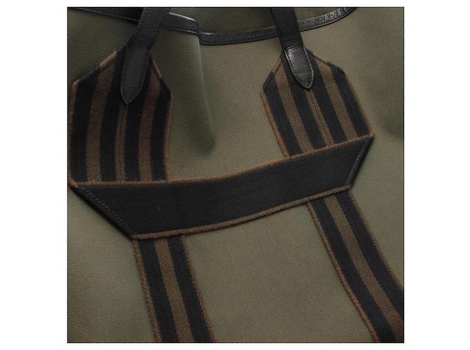 Hermès Borsa Tote Hermes Pure Sangle Marrone Nero Cachi - vista 11