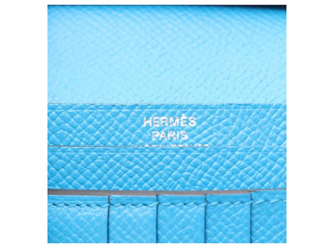Cartera compacta de dos pliegues Hermès Bearn Azul - vista 5