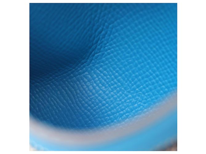 Cartera compacta de dos pliegues Hermès Bearn Azul - vista 6