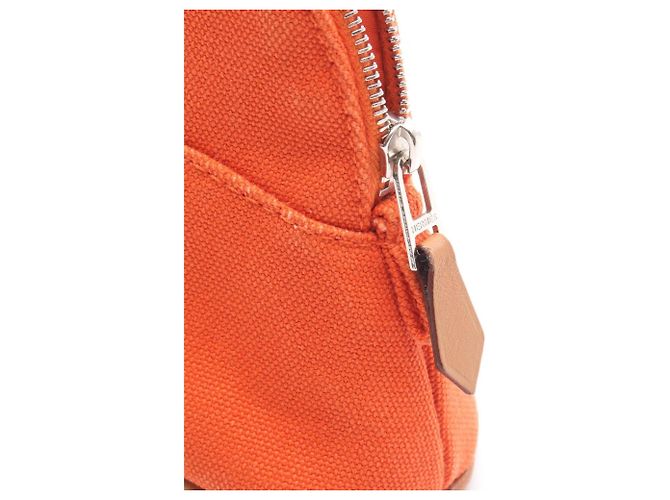 Hermès Borsa a mano mini Hermes Bolide Pouch 15 Marrone Arancione - vista 11