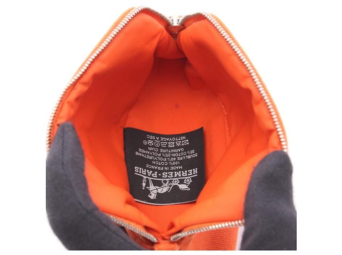 Hermès Borsa a mano mini Hermes Bolide Pouch 15 Marrone Arancione - vista 3