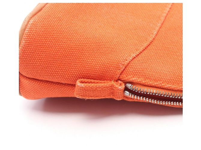 Hermès Borsa a mano mini Hermes Bolide Pouch 15 Marrone Arancione - vista 6