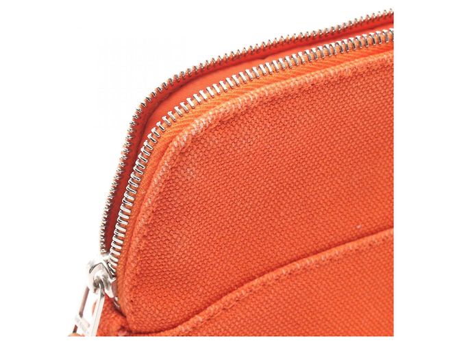 Hermès Borsa a mano mini Hermes Bolide Pouch 15 Marrone Arancione - vista 9
