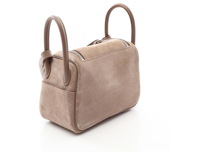 Hermès Borsa a tracolla Hermes Lindy Mini Griscaille Beige - vista 2
