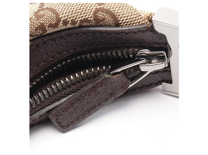 Borsa a Spalla Gucci GG Canvas Marrone Beige - vista 7