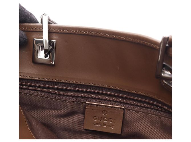 Borsa Tote Gucci GG Canvas Marrone Beige - vista 5