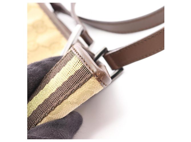 Borsa Tote Gucci GG Canvas Marrone Beige - vista 7