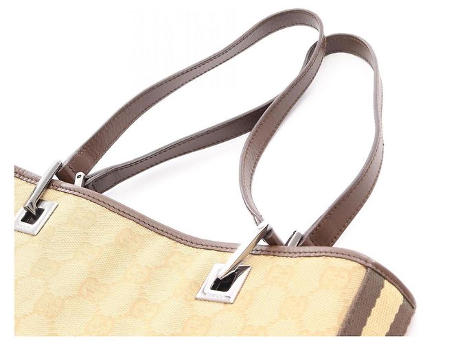 Borsa Tote Gucci GG Canvas Marrone Beige - vista 8