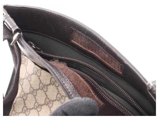 Borsa a Spalla/Borsa a Mano Gucci GG Supreme Marrone Beige - vista 9