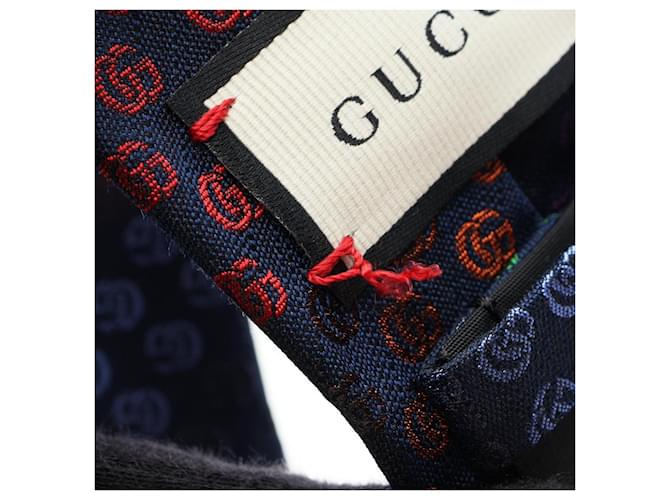 Cravatta in seta Gucci Multicolore Blu navy - vista 7