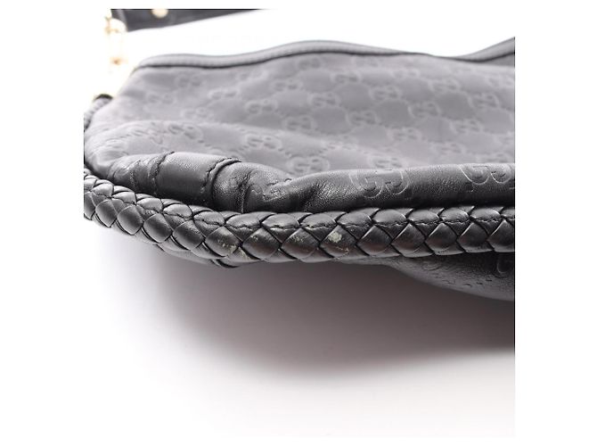 Borsa a tracolla Gucci Interlocking G Guccissima Nero - vista 11