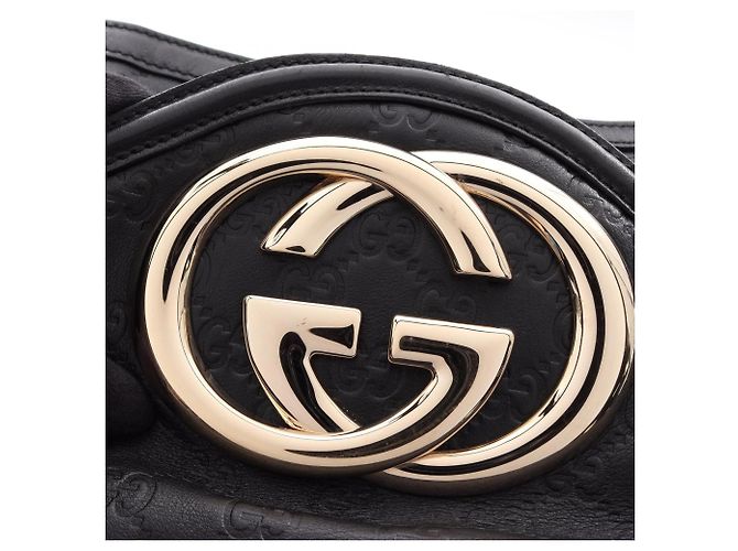 Borsa a tracolla Gucci Interlocking G Guccissima Nero - vista 13