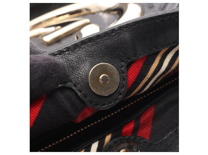 Borsa a tracolla Gucci Interlocking G Guccissima Nero - vista 7
