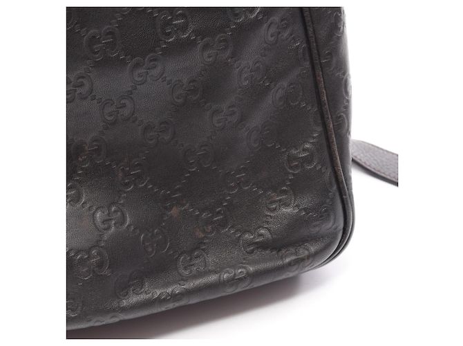 Borsa a tracolla in pelle marrone Gucci Guccissima - vista 11