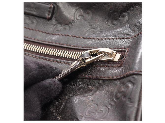 Borsa a tracolla in pelle marrone Gucci Guccissima - vista 13