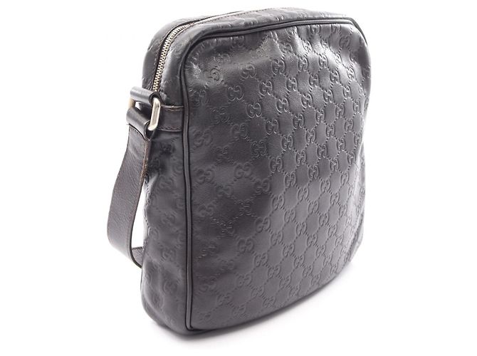 Borsa a tracolla in pelle marrone Gucci Guccissima - vista 2