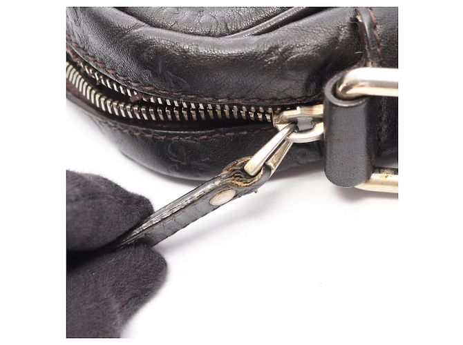 Borsa a tracolla in pelle marrone Gucci Guccissima - vista 7