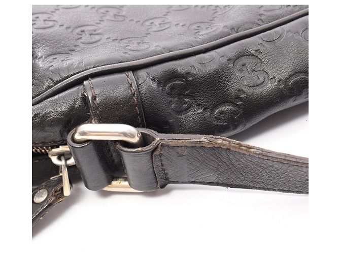 Borsa a tracolla in pelle marrone Gucci Guccissima - vista 8