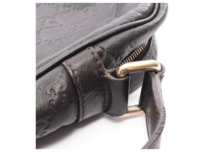 Borsa a tracolla in pelle marrone Gucci Guccissima - vista 9