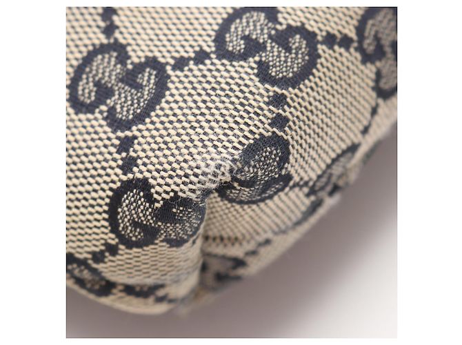 Borsa a tracolla Gucci Sherry Line GG Canvas Beige Blu navy - vista 5