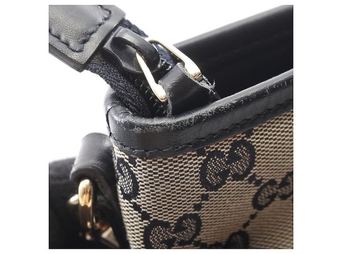 Borsa a tracolla Gucci Sherry Line GG Canvas Beige Blu navy - vista 9
