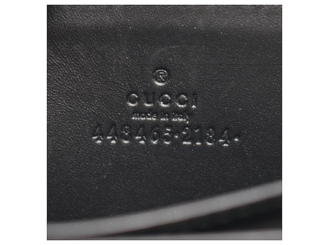 Gucci Ghost Leder-Kleingeldbeutel Schwarz Blau Gelb - Ansicht 4