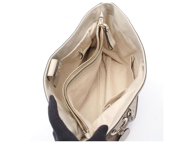 Borsa Tote Gucci Sukey Guccissima Beige - vista 3