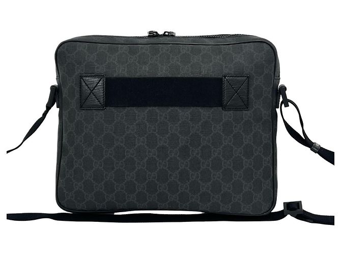 Borsa a tracolla GUCCI GG Supreme in pelle Nero - vista 3