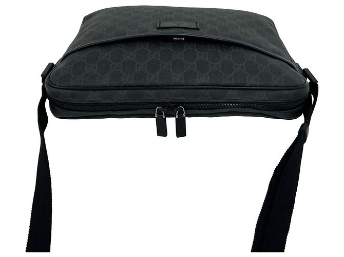 Borsa a tracolla GUCCI GG Supreme in pelle Nero - vista 4