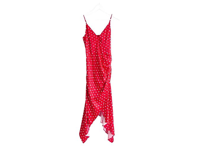 Haney Olivia Slip Dress Rot & Weiß mit Polka Dots - Ansicht 4