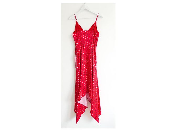 Haney Olivia Slip Dress Rot & Weiß mit Polka Dots - Ansicht 6