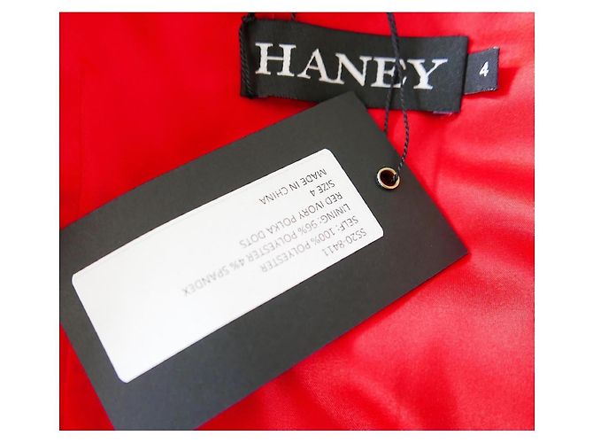Haney Olivia Slip Dress Rot & Weiß mit Polka Dots - Ansicht 8
