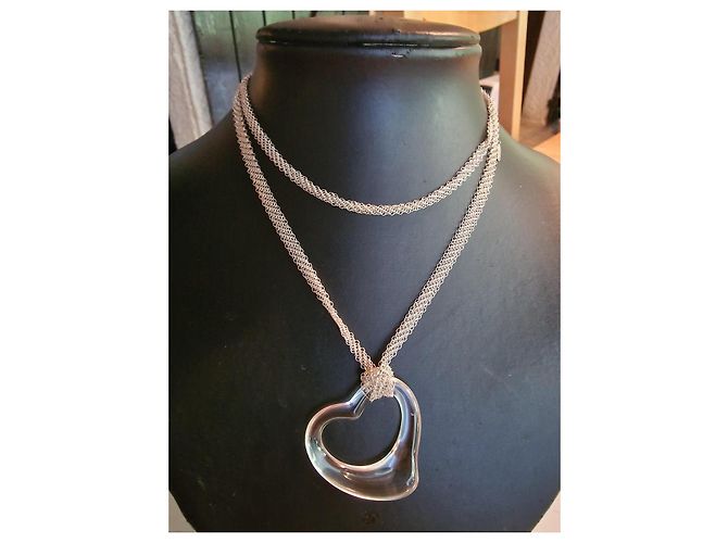 Collana Open Heart Tiffany & Co. in argento e cristallo di rocca Silver hardware - vista 4