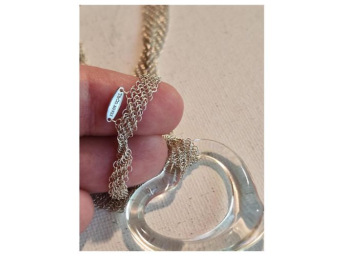 Collana Open Heart Tiffany & Co. in argento e cristallo di rocca Silver hardware - vista 6
