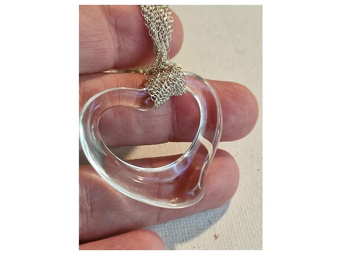 Collana Open Heart Tiffany & Co. in argento e cristallo di rocca Silver hardware - vista 8