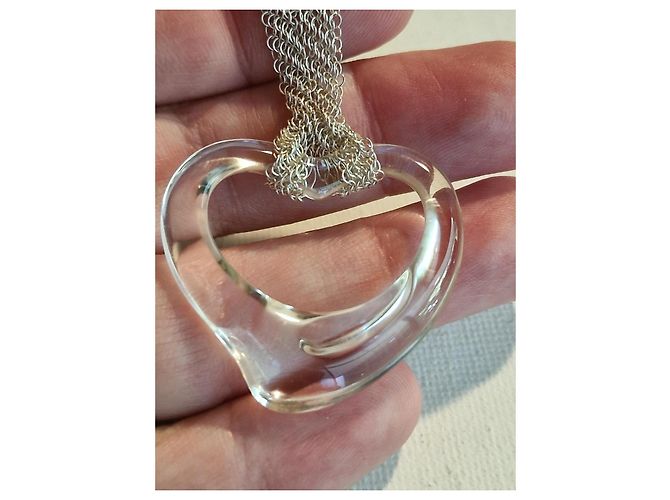 Collana Open Heart Tiffany & Co. in argento e cristallo di rocca Silver hardware - vista 9