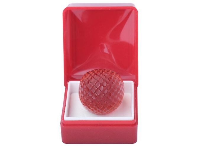 Autre Marque Anello Serpente Lalique in Cristallo Rosso Rubino Gioiello Serpente Mib - vista 2