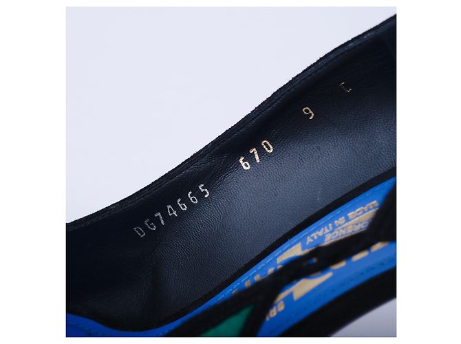 Escarpins Salvatore Ferragamo Fiaba em couro e camurça Multicor - vista 6