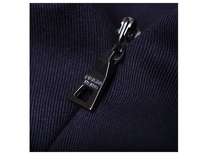 Abito a trapezio plissé senza maniche blu navy Prada - vista 5