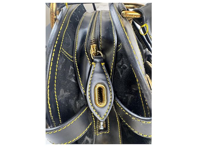 Alma Borsa Le Radieux in scamosciato e pelle Monogram Louis Vuitton Nero - vista 12