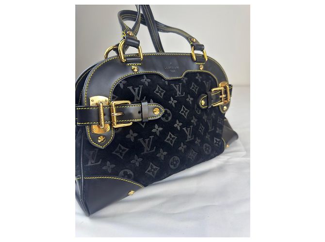 Alma Borsa Le Radieux in scamosciato e pelle Monogram Louis Vuitton Nero - vista 2